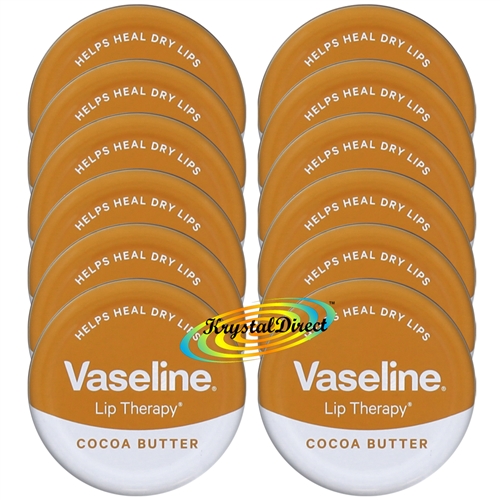 12x Vaseline TIN BROWN Lip Therapy 20g Cocoa Butter